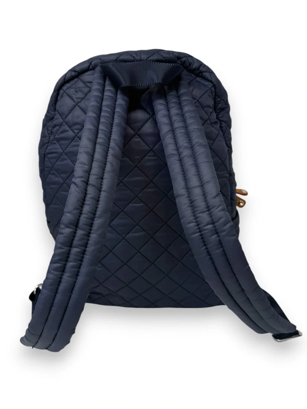 MZ Wallace City Backpack Navy Blue Zippered Quilt Women’s